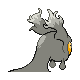 Slugma shiny back-facing sprite from Pokémon Pearl