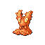 Slugma front-facing sprite from Pokémon Emerald