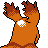 Slugma back-facing sprite from Pokémon Gold