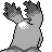 Slugma shiny back-facing sprite from Pokémon Gold