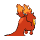 Slugma back-facing sprite from Pokémon SoulSilver