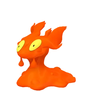 Slugma front-facing sprite from Pokémon X
