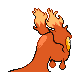 Slugma back-facing sprite from Pokémon Platinum