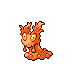 Slugma front-facing sprite from Pokémon Platinum