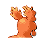 Slugma back-facing sprite from Pokémon Ruby