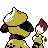 Smeargle back-facing sprite from Pokémon Crystal
