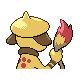 Smeargle shiny back-facing sprite from Pokémon Diamond