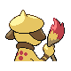 Smeargle shiny back-facing sprite from Pokémon SoulSilver