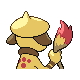 Smeargle shiny back-facing sprite from Pokémon Platinum