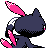 Sneasel back-facing sprite from Pokémon Crystal
