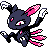 Sneasel front-facing sprite from Pokémon Crystal