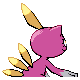 Sneasel shiny back-facing sprite from Pokémon Pearl