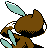 Sneasel back-facing sprite from Pokémon Gold