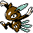 Sneasel front-facing sprite from Pokémon Gold