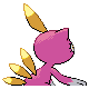 Sneasel shiny back-facing sprite from Pokémon SoulSilver