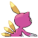 Sneasel shiny back-facing sprite from Pokémon Platinum