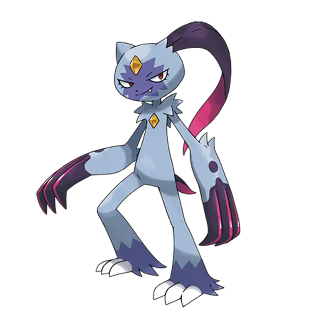 Sneasler, the Free Climb Pokémon — Fighting/Poison-type Pokémon official artwork