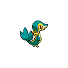 Snivy shiny back-facing sprite from Pokémon Black