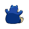 Snorlax shiny back-facing sprite from Pokémon White