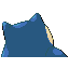 Snorlax shiny back-facing sprite from Pokémon FireRed