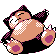 Snorlax front-facing sprite from Pokémon Silver