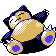 Snorlax shiny front-facing sprite from Pokémon Silver
