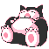 Snorlax front-facing sprite from Pokémon Yellow