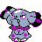 Snubbull shiny front-facing sprite from Pokémon Crystal