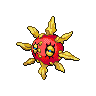 Solrock shiny front-facing sprite from Pokémon White 2