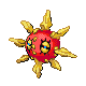 Solrock shiny front-facing sprite from Pokémon Diamond