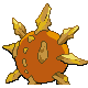 Solrock back-facing sprite from Pokémon SoulSilver