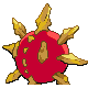 Solrock shiny back-facing sprite from Pokémon SoulSilver