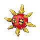 Solrock shiny front-facing sprite from Pokémon SoulSilver