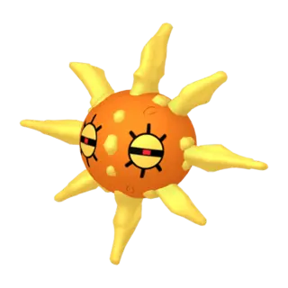 Solrock front-facing sprite from Pokémon Shield