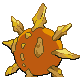Solrock back-facing sprite from Pokémon Platinum