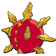 Solrock shiny back-facing sprite from Pokémon Platinum
