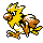 Spearow shiny front-facing sprite from Pokémon Crystal