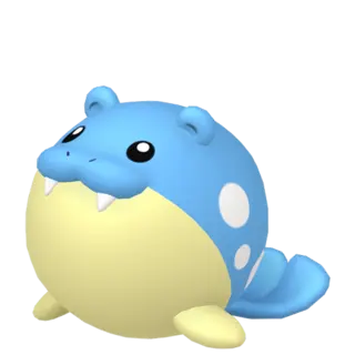 Spheal front-facing sprite from Colosseum
