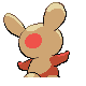 Spinda back-facing sprite from Pokémon Platinum