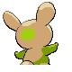 Spinda shiny back-facing sprite from Pokémon Platinum