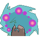 Spiritomb shiny back-facing sprite from Pokémon Pearl