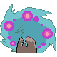 Spiritomb shiny back-facing sprite from Pokémon SoulSilver