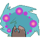 Spiritomb shiny back-facing sprite from Pokémon Platinum