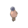 Spoink shiny back-facing sprite from Pokémon White 2