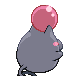 Spoink back-facing sprite from Pokémon Platinum