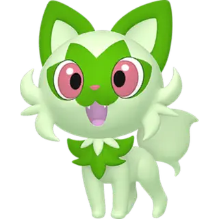 Sprigatito front-facing sprite from Pokémon Scarlet