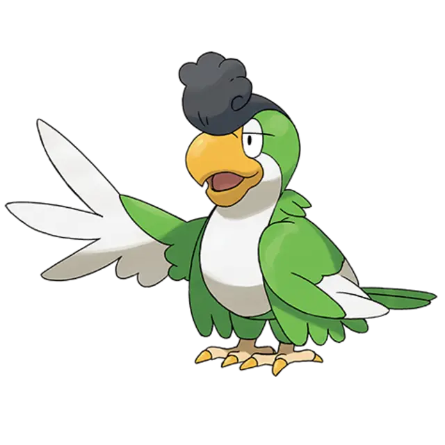 Squawkabilly, the Parrot Pokémon — Normal/Flying-type Pokémon official artwork