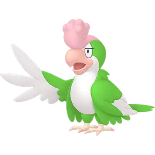 Squawkabilly shiny front-facing sprite from Mega Dimension