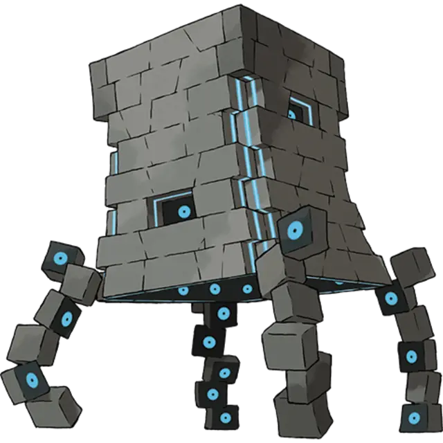 Stakataka, the Rampart Pokémon — Rock/Steel-type Pokémon official artwork