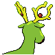 Stantler shiny back-facing sprite from Pokémon Diamond